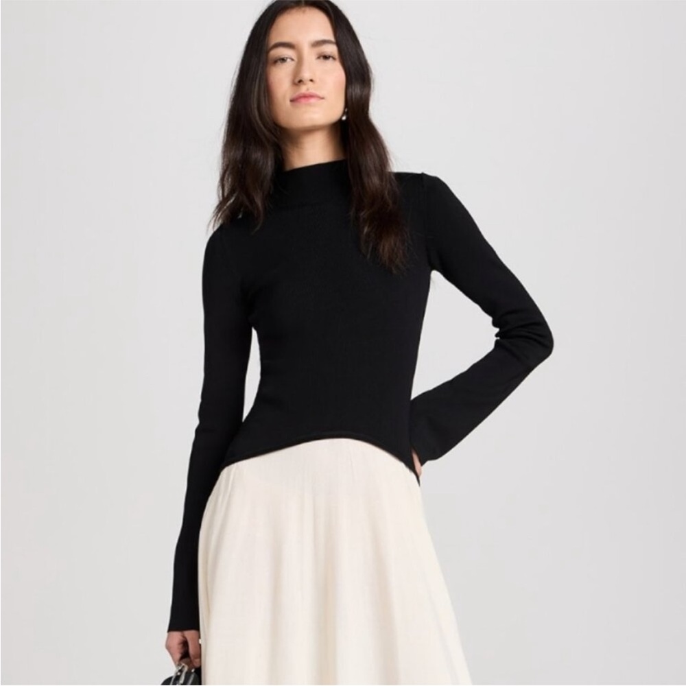 NWT Solid & Striped Solgio Sofia Richie Grainge Ecru / Noir Draped Maxi Gown - Picture 2 of 13